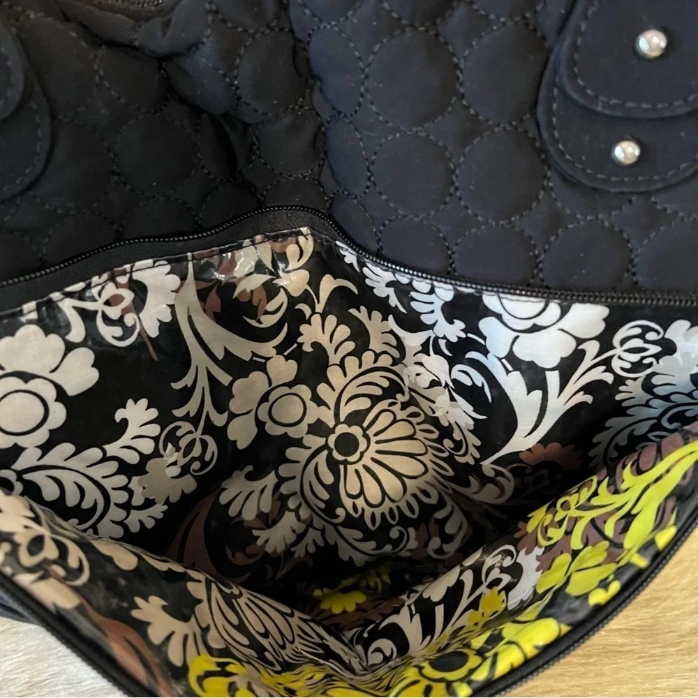 VERA BRADLEY Baroque 2010 Ultimate Baby Performance Twill Black Diaper Bag Pad